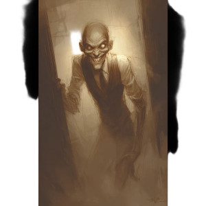 Creepy Grinning Man Vinyl Car Decal Sticker – Waterproof & UV-Resistant 6.826666666666667"