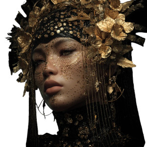 Mysterious Golden Beauty Vinyl Car Decal Sticker – Waterproof & UV-Resistant 3.4133333333333336" Mysterious Golden Beauty Vinyl Car Decal Sticker – Waterproof & UV-Resistant 3.4133333333333336"