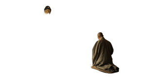 Praying Buddhist Monk Vinyl Car Decal Sticker – Waterproof & UV-Resistant 5.4