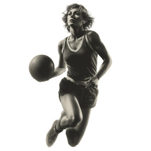 Vintage Basketball Player V3 Vinyl Car Decal Sticker – Waterproof & UV-Resistant 6.826666666666667"