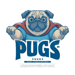 Superman Pug Vinyl Car Decal Sticker – Waterproof & UV-Resistant 3.4133333333333336"