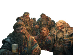 Tavern Dwarves Gathering Vinyl Car Decal Sticker – Waterproof & UV-Resistant 6.1866666666666665"