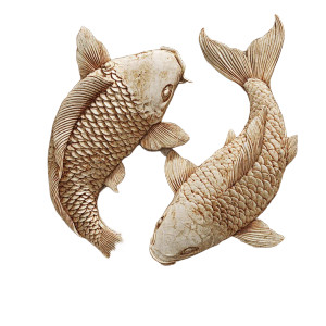 Marble Pisces Relief Vinyl Car Decal Sticker – Waterproof & UV-Resistant 3.4133333333333336"