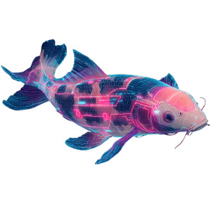 Holographic Koi Fish Vinyl Car Decal Sticker – Waterproof & UV-Resistant 3.4133333333333336"