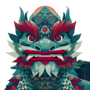 Majestic Dancing Qilin Vinyl Car Decal Sticker – Waterproof & UV-Resistant 3.4133333333333336"