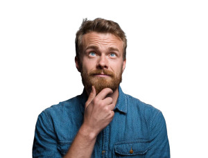 Thinking Handsome Man Vinyl Car Decal Sticker – Waterproof & UV-Resistant 3.2"