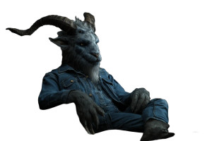 Retired Grey Goatman V3 Vinyl Car Decal Sticker – Waterproof & UV-Resistant 5.97333333333333