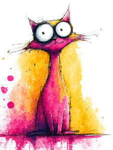 Funny Cat Illustration Vinyl Car Decal Sticker – Waterproof & UV-Resistant 4.1066666666666665" Funny Cat Illustration Vinyl Car Decal Sticker – Waterproof & UV-Resistant 4.1066666666666665"