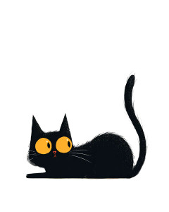 Cute Black Cat V27 Vinyl Car Decal Sticker – Waterproof & UV-Resistant 4.0"