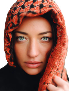 Palestinian Keffiyeh Woman Vinyl Car Decal Sticker – Waterproof & UV-Resistant 8.213333333333333"