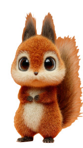 Cute Cartoon Squirrel V2 Vinyl Car Decal Sticker – Waterproof & UV-Resistant 9.706666666666667"