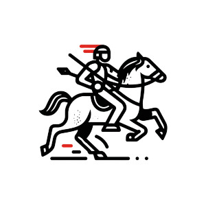 Horse Rider Icon Vinyl Car Decal Sticker – Waterproof & UV-Resistant 6.826666666666667"