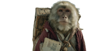 Upright Tibetan Macaque Vinyl Car Decal Sticker – Waterproof & UV-Resistant 2.72"