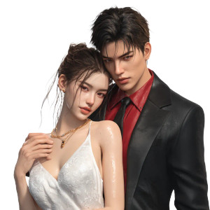 Cartoon Aristocrat Couple Vinyl Car Decal Sticker – Waterproof & UV-Resistant 3.4133333333333336"