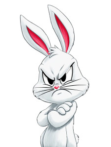 Angry Cartoon Rabbit V2 Vinyl Car Decal Sticker – Waterproof & UV-Resistant 8.213333333333333"
