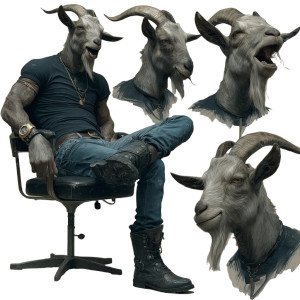 Billy Bong Goat Vinyl Car Decal Sticker – Waterproof & UV-Resistant 6.826666666666667"