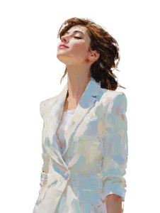 Elegant Woman Reflection V3 Vinyl Car Decal Sticker – Waterproof & UV-Resistant 8.213333333333333"