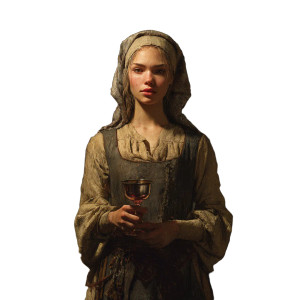 Medieval Fantasy Maid Vinyl Car Decal Sticker – Waterproof & UV-Resistant 3.4133333333333336"