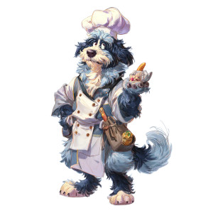 Chef Aussiedoodle Vinyl Car Decal Sticker – Waterproof & UV-Resistant 6.826666666666667"