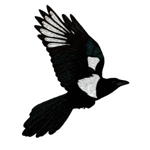 Magpie Logo Vinyl Car Decal Sticker – Waterproof & UV-Resistant 6.826666666666667"