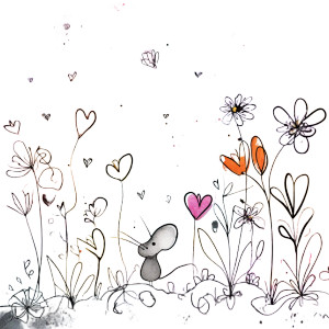 Whimsical Mouse Doodle Vinyl Car Decal Sticker – Waterproof & UV-Resistant 3.4133333333333336"