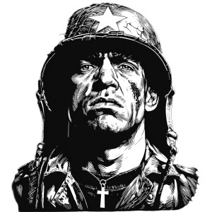 Wwii Soldier Graphic Vinyl Car Decal Sticker – Waterproof & UV-Resistant 6.826666666666667"