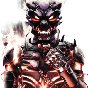 Cyberpunk Oni Warrior Vinyl Car Decal Sticker – Waterproof & UV-Resistant 6.826666666666667"