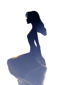 Cosmic Goddess Meditation Vinyl Car Decal Sticker – Waterproof & UV-Resistant 8.96"