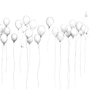 Silver Balloons Vinyl Car Decal Sticker – Waterproof & UV-Resistant 3.4133333333333336"