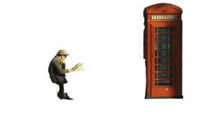 Cafe Reading Man Vinyl Car Decal Sticker – Waterproof & UV-Resistant 5.4