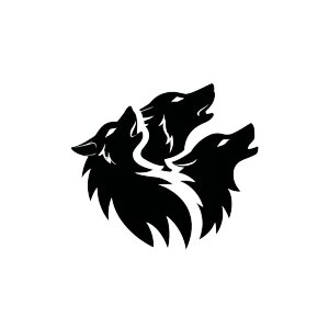 Wolves Graphic Logo Vinyl Car Decal Sticker – Waterproof & UV-Resistant 6.826666666666667"