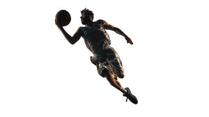 Basketball Player Jumping V3 Vinyl Car Decal Sticker – Waterproof & UV-Resistant 2.72"