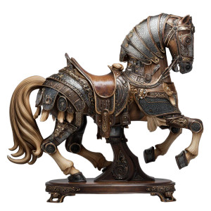 Gothic Carousel Horse Vinyl Car Decal Sticker – Waterproof & UV-Resistant 3.4133333333333336"