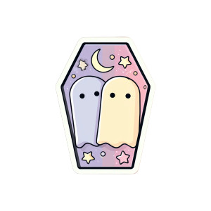 Kawaii Ghost Sticker V2 Vinyl Car Decal Sticker – Waterproof & UV-Resistant 3.4133333333333336"