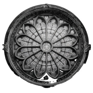 Gothic Rose Window V2 Vinyl Car Decal Sticker – Waterproof & UV-Resistant 3.4133333333333336"