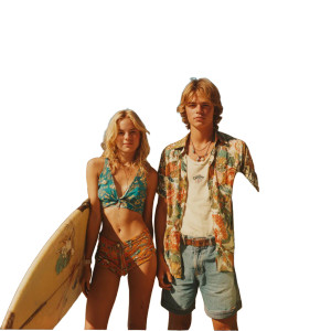 Vintage Beach Duo Vinyl Car Decal Sticker – Waterproof & UV-Resistant 3.4133333333333336" Vintage Beach Duo Vinyl Car Decal Sticker – Waterproof & UV-Resistant 3.4133333333333336"
