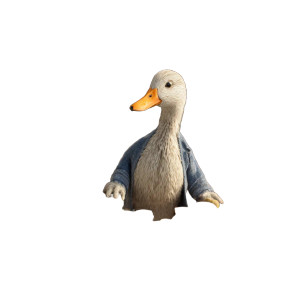 Duck At Market Vinyl Car Decal Sticker – Waterproof & UV-Resistant 3.4133333333333336"