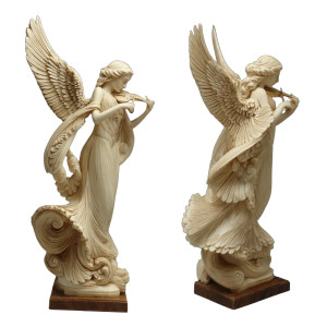 Ivory Angel Vinyl Car Decal Sticker – Waterproof & UV-Resistant 3.4133333333333336"