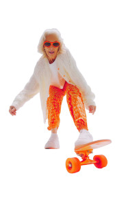 Skateboarding Fashionista Vinyl Car Decal Sticker – Waterproof & UV-Resistant 9.706666666666667"