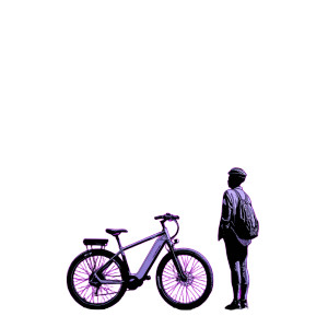 Purple Ebike Viewer Vinyl Car Decal Sticker – Waterproof & UV-Resistant 3.4133333333333336"