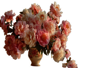 Peony Bouquet View Vinyl Car Decal Sticker – Waterproof & UV-Resistant 6.1866666666666665"