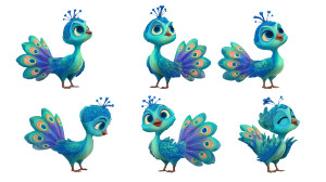 Baby Peacock Design Vinyl Car Decal Sticker – Waterproof & UV-Resistant 2.72"