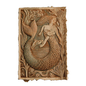 Vintage Mermaid Stamp Vinyl Car Decal Sticker – Waterproof & UV-Resistant 3.4133333333333336"