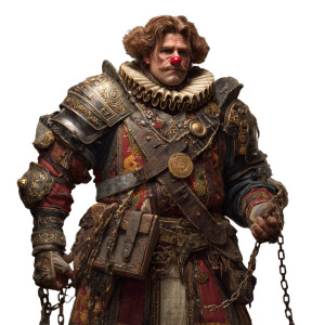 Armored Circus Clown Vinyl Car Decal Sticker – Waterproof & UV-Resistant 3.4133333333333336"