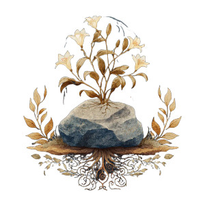 Stone Lily Crest Vinyl Car Decal Sticker – Waterproof & UV-Resistant 6.826666666666667"