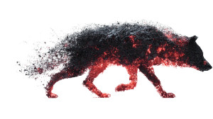 Dissolving Wolf Vinyl Car Decal Sticker – Waterproof & UV-Resistant 5.4
