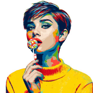 Popart Woman Lollipop Vinyl Car Decal Sticker – Waterproof & UV-Resistant 3.4133333333333336" Popart Woman Lollipop Vinyl Car Decal Sticker – Waterproof & UV-Resistant 3.4133333333333336"