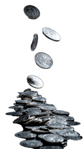 Falling Coins V2 Vinyl Car Decal Sticker – Waterproof & UV-Resistant 9.706666666666667"