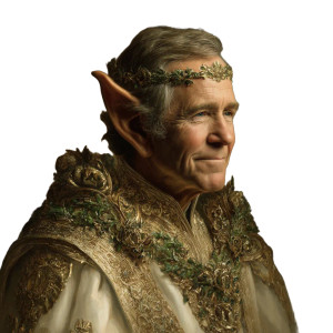 Elf Emperor Bush Vinyl Car Decal Sticker – Waterproof & UV-Resistant 3.4133333333333336"