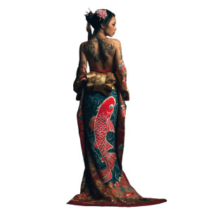 Tattooed Geisha Vinyl Car Decal Sticker – Waterproof & UV-Resistant 3.4133333333333336" Tattooed Geisha Vinyl Car Decal Sticker – Waterproof & UV-Resistant 3.4133333333333336"